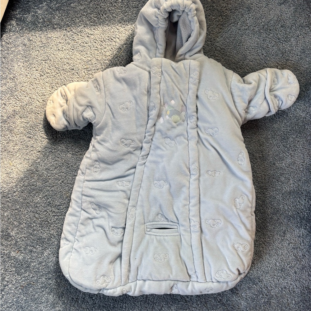 Cozy Gray Baby Bunting